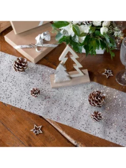 Santex Chemin De Table En Argent