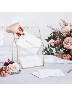 Boîte à Enveloppe En Verre Or