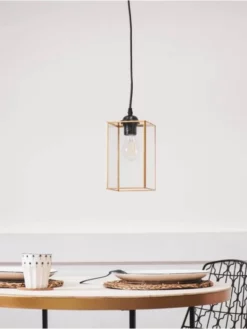 Housevitamin - Lampe - Or - Métal/Verre - 12x20cm