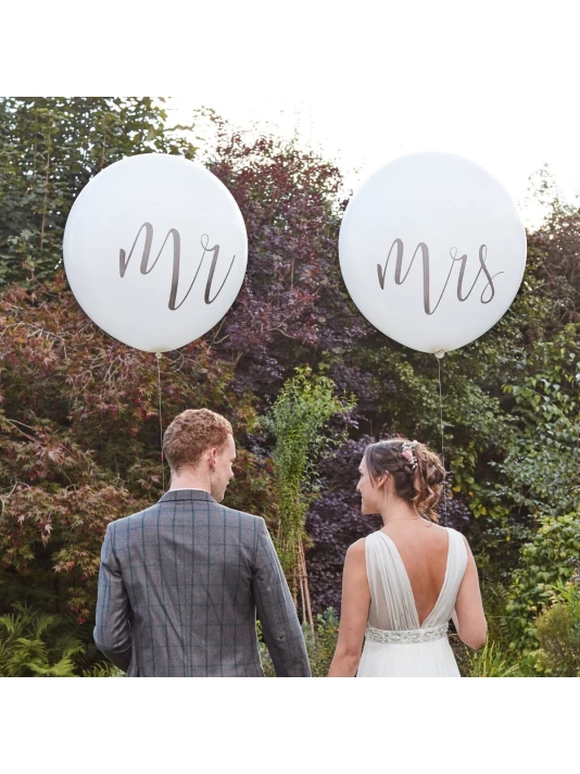 Ginger Ray CW-218 Rustic Country Mr & Mrs Méga Ballons 2 Ginger Ray CW-218 Rustic Country Mr & Mrs Méga Ballons – Image 2