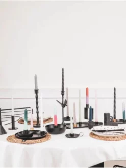 Housevitamin - Bougies Torsadées - Lot De 4 - Rose - 20cm -BEAUTIFUL BRIDE SHOP Ventes 4 1