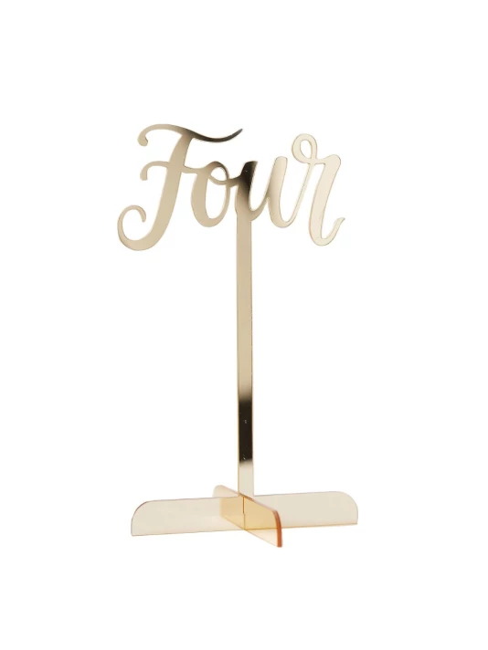 Ginger Ray GO-116 Gold Wedding Numéros De Table En Acrylique 2 Ginger Ray GO-116 Gold Wedding Numéros De Table En Acrylique – Image 2