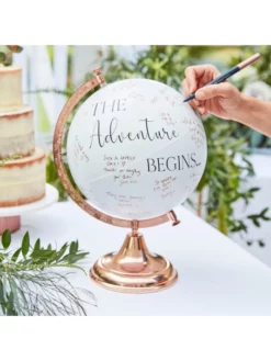 Ginger Ray BR-337 Botanical Wedding Globe Livre D'or