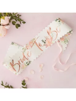 Ginger Ray FH-207 Floral Hen Bride To Be Ceinture