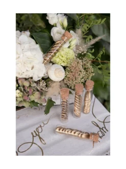Tubes En Verre Avec Liège Just Married (10cm) -BEAUTIFUL BRIDE SHOP Ventes 94 6329 1