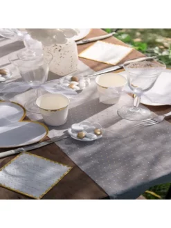 Santex Chemin De Table En Or Blanc