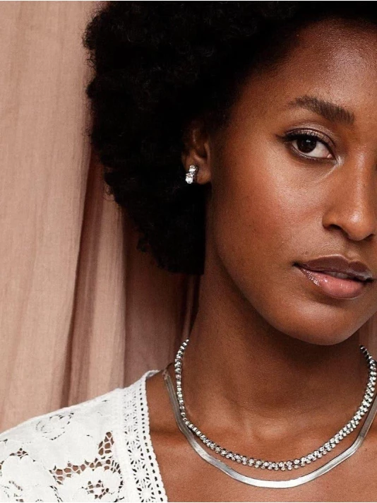 Abrazi Ava Double Boucle D'Oreille Rose 2 Abrazi Ava Double Boucle D'Oreille Rose – Image 2