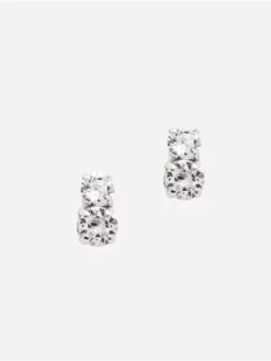 Abrazi Ava Double Boucle D'Oreille Argent