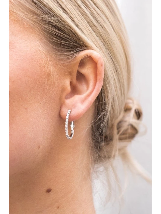 Abrazi Naomi Boucle D'Oreille Argent-M 2 Abrazi Naomi Boucle D'Oreille Argent-M – Image 2