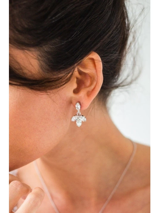 Abrazi Kylie Swarovski Boucle D'Oreille Argent 2 Abrazi Kylie Swarovski Boucle D'Oreille Argent – Image 2