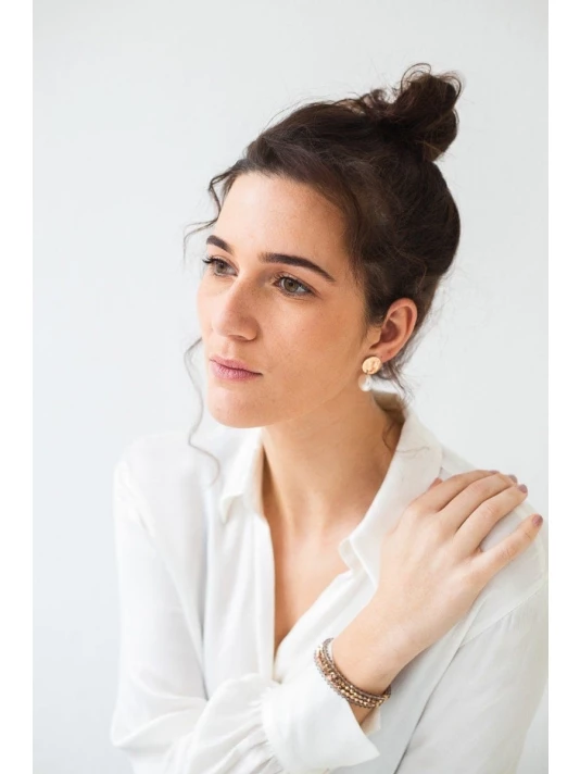 Abrazi Olga Perle Boucle D'Oreille Argent 2 Abrazi Olga Perle Boucle D'Oreille Argent – Image 2