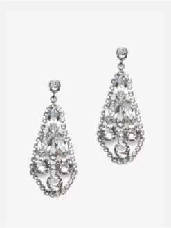 Abrazi Nicole Swarovski Boucle D'Oreille Argent