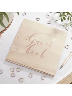 Ginger Ray Livre D'or En Bois - Beautiful Botanics