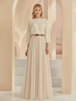 Bianco Evento Bamaris Jupe Champagne