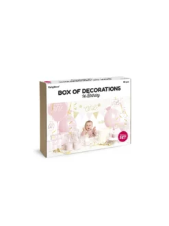 Set De Décorations De Fête - 1er Anniversaire Rose/argent -BEAUTIFUL BRIDE SHOP Ventes big set6 019 03 s