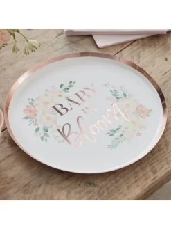 Ginger Ray BL-112 Floral Baby Shower Assiettes