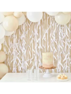 Ginger Ray BRA-336 Blanc Feuilles Backdrop