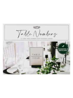 Ginger Ray BW-412 Numéros De Table -BEAUTIFUL BRIDE SHOP Ventes bw 412 5 1