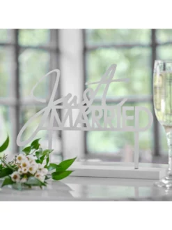 Ginger Ray BW-426 Just Married Table Sign