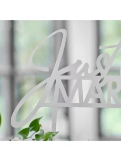 Ginger Ray BW-426 Just Married Table Sign -BEAUTIFUL BRIDE SHOP Ventes bw 426 2