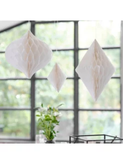 Ginger Ray BW-435 Honeycombs Blanc