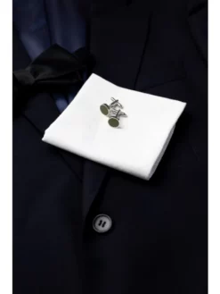 Abrazi C5-L-DGreen Boutons De Manchette -BEAUTIFUL BRIDE SHOP Ventes c5 l green 1