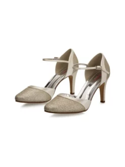 Rainbow Club Caroline Chaussures De Mariée -BEAUTIFUL BRIDE SHOP Ventes caroline ivory satin silver fine glitter 6
