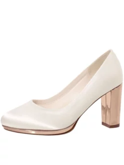 Rainbow Club Clair Chaussure Mariage Ivoire Rose Gold
