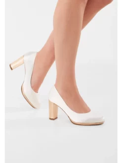 Rainbow Club Clair Chaussure Mariage Ivoire Rose Gold -BEAUTIFUL BRIDE SHOP Ventes clair ivory satin rose gold mirror