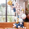 Ginger Ray BA-324 Balloon Arch Marble, Grey & Chrome Gold Arche De Ballons