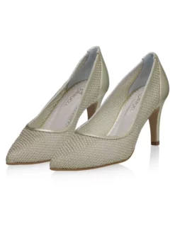 Fiarucci Bridal Melany Gold Chaussures De Mariée -BEAUTIFUL BRIDE SHOP Ventes fiarucci bridal melany gold mesh leather 6