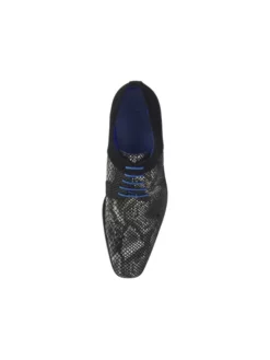 Mr. Fiarucci Mervyn Chaussure Mariage Homme Noir -BEAUTIFUL BRIDE SHOP Ventes fiarucci mervyn black silver snake suede leather 5