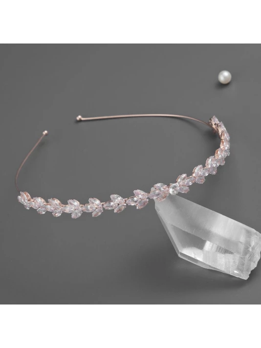 G. Westerleigh TR2940RG Diadème Mariage Or Rose 3 G. Westerleigh TR2940RG Diadème Mariage Or Rose – Image 3