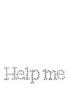 Help Me-Shoe Sticker Crystal