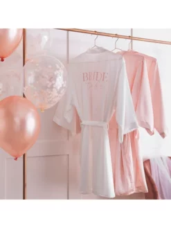 Ginger Ray HN-828 Blush Hen Kimono Blanc