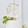 Ginger Ray GO-104 Gold Wedding Love Cake Topper
