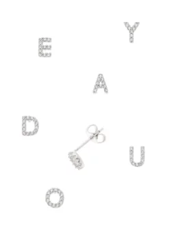 Poirier JE-100 Boucles D'Oreilles Lettres Argent -BEAUTIFUL BRIDE SHOP Ventes je 100 029 and je 100 d 029 003