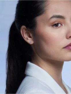 Poirier JE-103 Boucle D'Oreille Argent