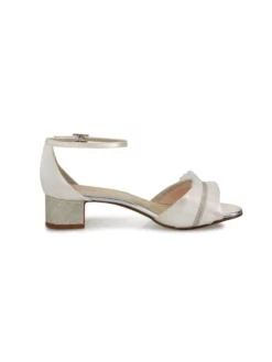 Rainbow Club Karyssa Sandale Mariage -BEAUTIFUL BRIDE SHOP Ventes karyssa ivory satin silver fine glitter 2 2