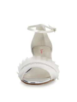 Rainbow Club Karyssa Sandale Mariage -BEAUTIFUL BRIDE SHOP Ventes karyssa ivory satin silver fine glitter 3 2