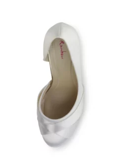 Rainbow Club Kelis Chaussure Mariage Blanc -BEAUTIFUL BRIDE SHOP Ventes kelis white satin silver fine glitter 4