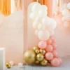 Ginger Ray MIX-378 Mix It Up Gold & Peach Arche De Ballons