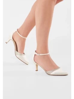Rainbow Club Lisan Chaussure Mariage -BEAUTIFUL BRIDE SHOP Ventes lisan ivory satin silver fine glitter