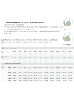 Poirier 17-200 Body Dos Nu En Dentelle -BEAUTIFUL BRIDE SHOP Ventes maattabel lingerie fr productniveau 2 5