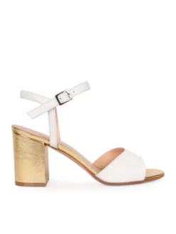 Content Aurora Chaussures Mariage Blanc Or