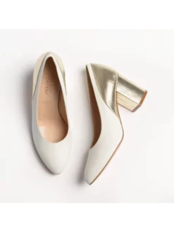 Content Anemone Blanc Chaussure Mariage -BEAUTIFUL BRIDE SHOP Ventes moments by content anemone champagne 3