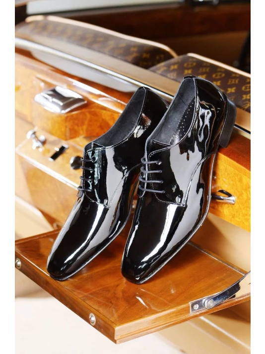 Mr. Fiarucci Nick Black Patent Chaussures De Mariage Homme 6 Mr. Fiarucci Nick Black Patent Chaussures De Mariage Homme – Image 6