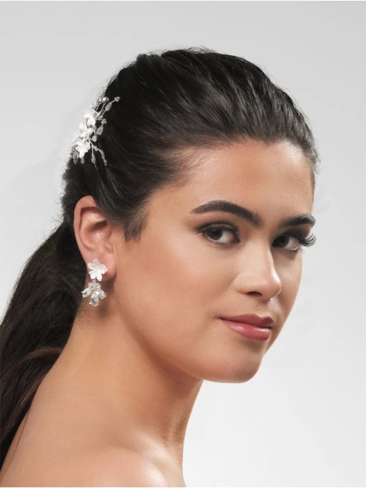 Poirier NC-1345 Boucles D'oreilles Ivoire/Argent 1 Poirier NC-1345 Boucles D'oreilles Ivoire/Argent