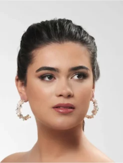 Poirier NC-1350 Boucles D'oreilles Rose/Or