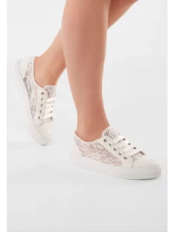 Fiarucci Bridal Nelli Chaussures De Mariée Baskets -BEAUTIFUL BRIDE SHOP Ventes nelli perle lace leather